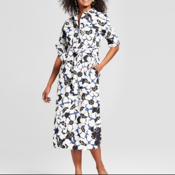 midi shirt dress long sleeve